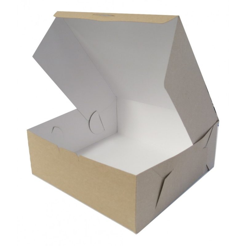 CAJA CARTON PARA POSTRES 27 X 27