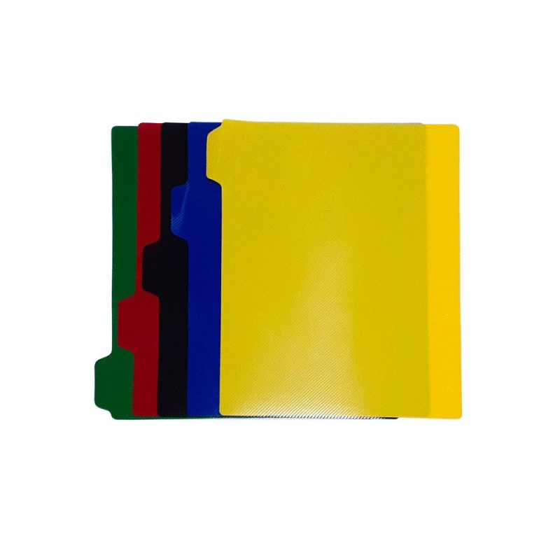 SEPARADOR PLASTICO FABRIFOLDER DE COLORES OPACOS X 5 UND.