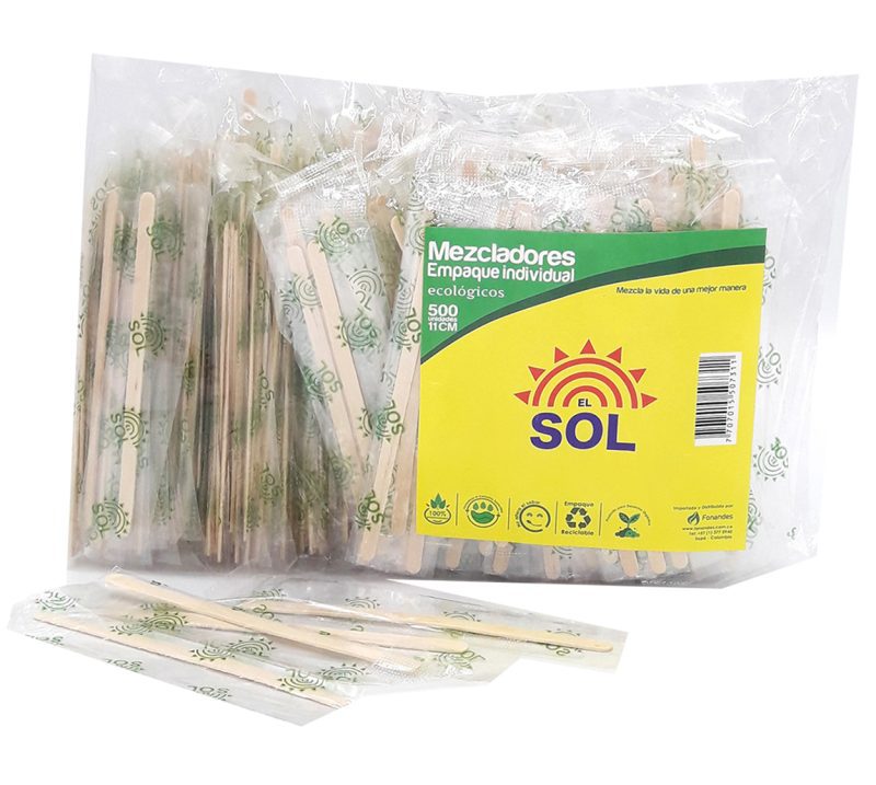 MEZCLADOR ECOLOGICO 11 CM EMPAQUE INDI. X 500 UND