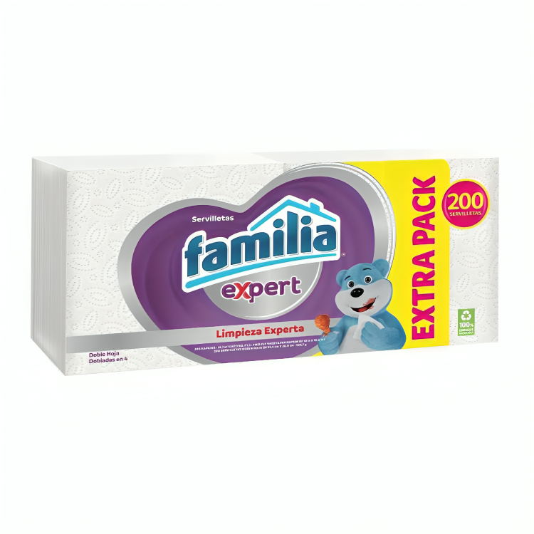 SERVILLETA CUADRADA FAMILIA EXPERT X 200 UND