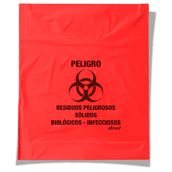 BOLSA RIESGO BIOLOGICO ROJA # 1 60 X 50 CM X UND
