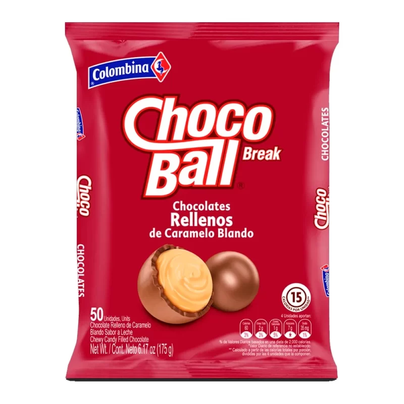 CARAMELO CHOCO BALL PAQ. X 50 UND