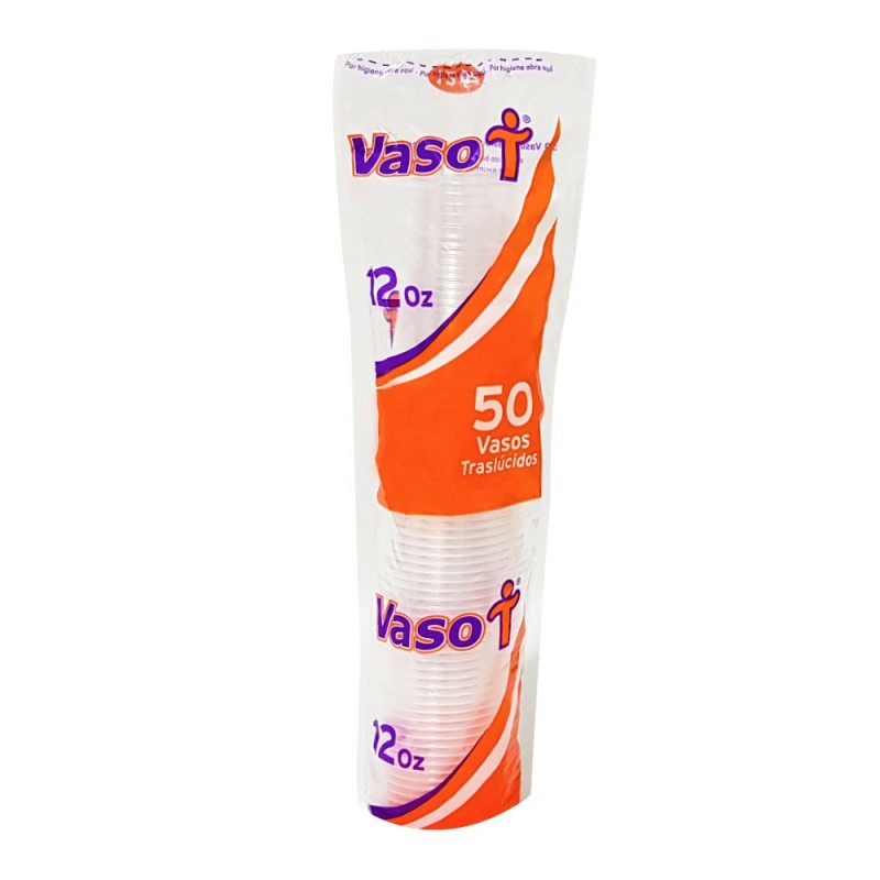 VASO WAU TRANSP 12 ONZ X 50 UND