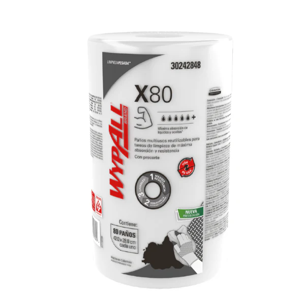 WYPALL MAXWIPE COLOR ROLLO X 80