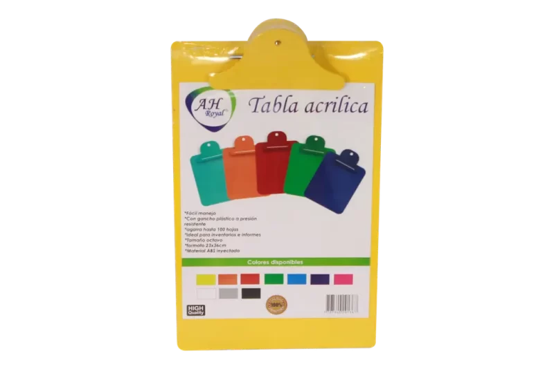PLANILLERO ACRILICO AH ROYAL GANCHO PLASTICO OFICIO