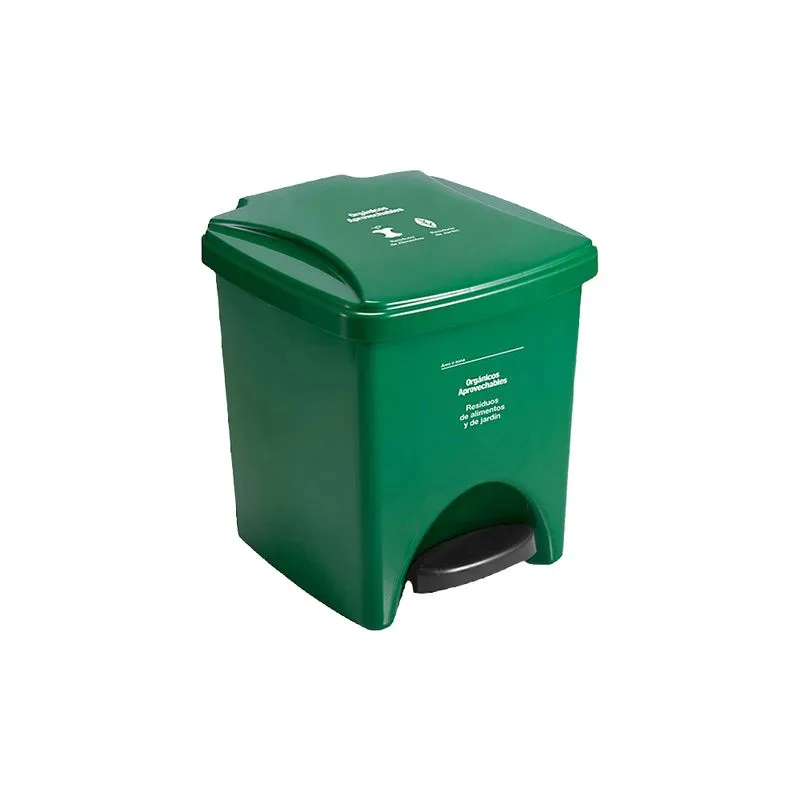 CANECA PEDAL CUADRADA PLASTICA 22 LITROS